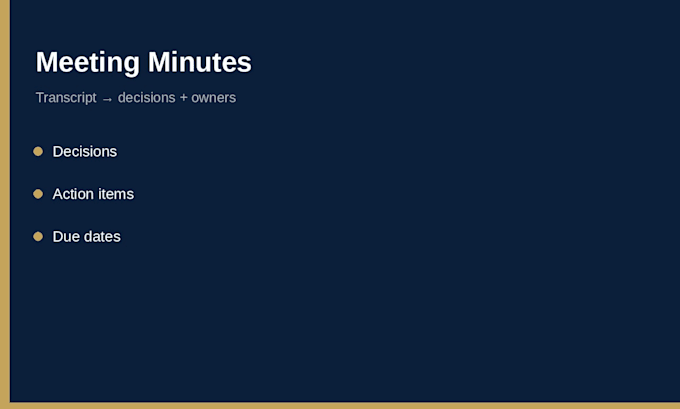 turn your meeting transcript into minutes and action items