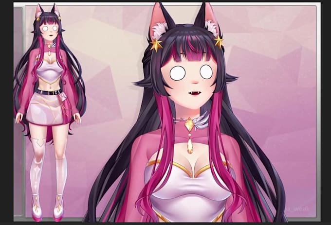 design and rig 2d vtuber model, anime vtuber model, vtuber rigging, live2d model