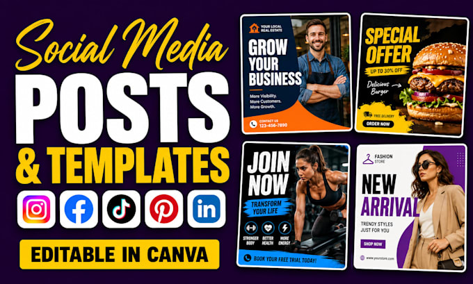 design eye catching social media posts and templates