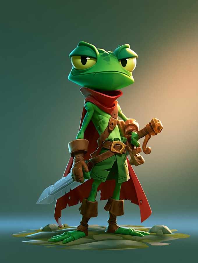 draw 2d game character illustration
