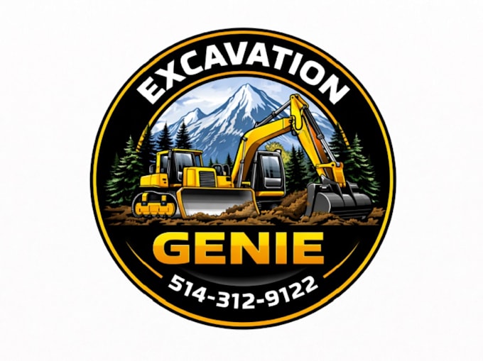 create graceful and fantastic excavation logo design