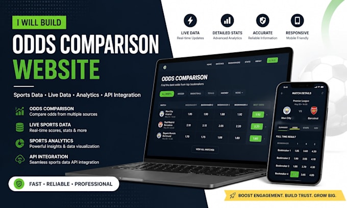 build an odds comparison website with sports data analytics API