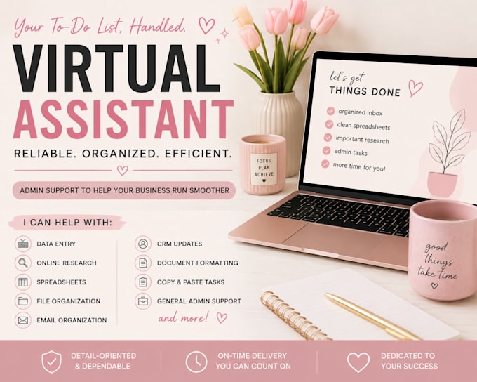 be your virtual assistant for admin and business support