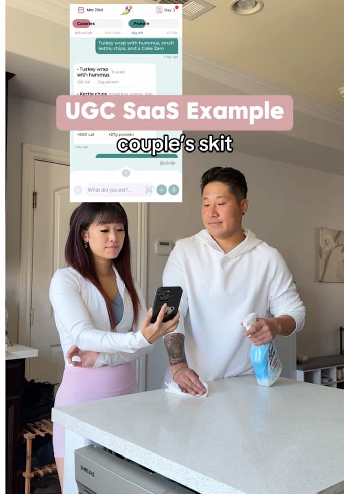 create couple ugc tiktoks, reels, short form app  video content
