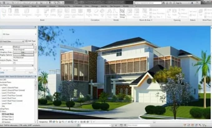 create sketchup and revit 3d architectural models, bim and realistic rendering