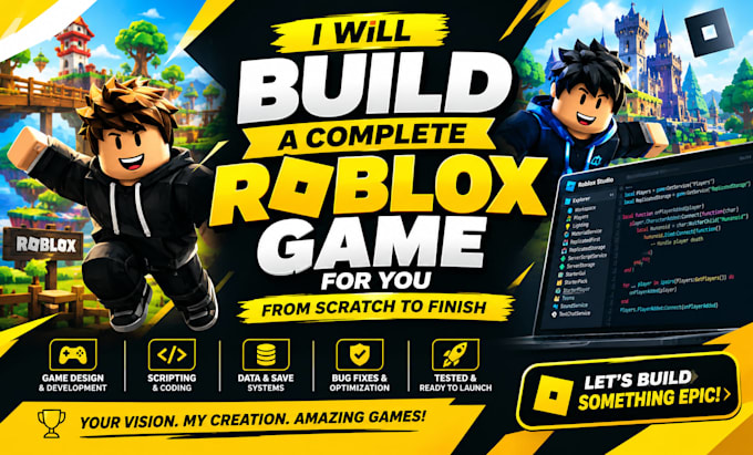 develop full roblox game from scratch, roblox game developer, roblox scripting