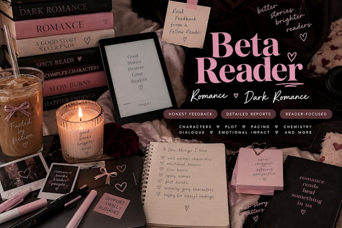 beta read your romance or dark romance novel