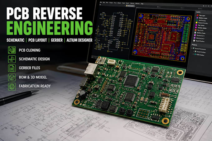 reverse engineer pcb, clone circuit board, schematic, gerber and altium designer