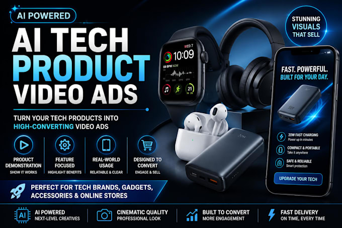 create ai tech product video ads for your gadgets