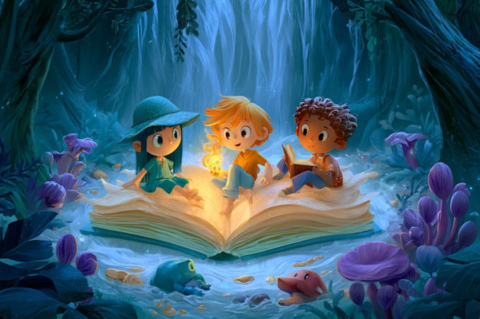 draw a children book illustration