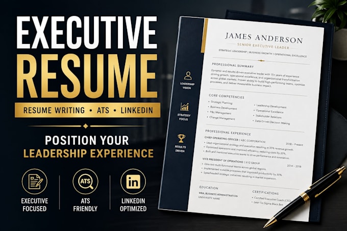 executive resume writing, linkedin optimization, resume