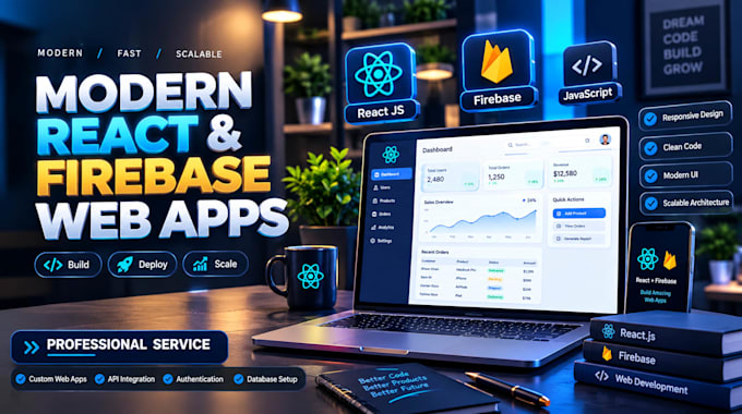 develop a react and firebase web application