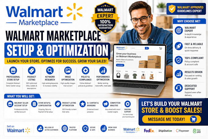 setup walmart marketplace store optimization product bulk listing mangament