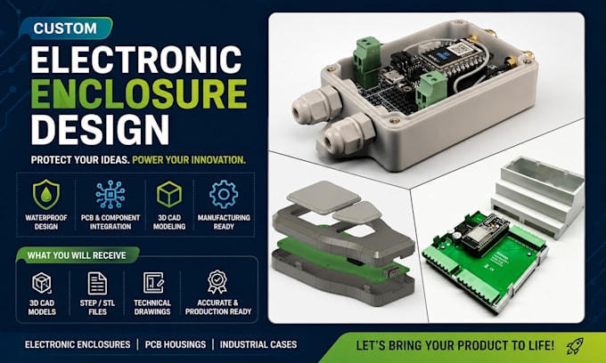 design custom waterproof electronic enclosures and pcb housings