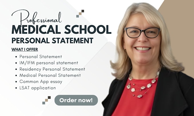 edit personal statement for medical school, and eras residency applications