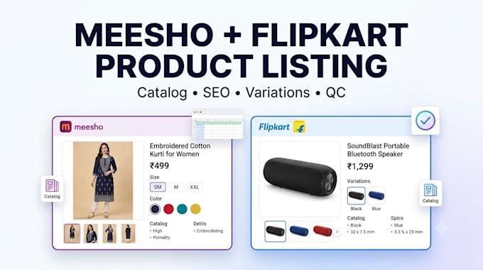 meesho and flipkart product listing and catalog setup