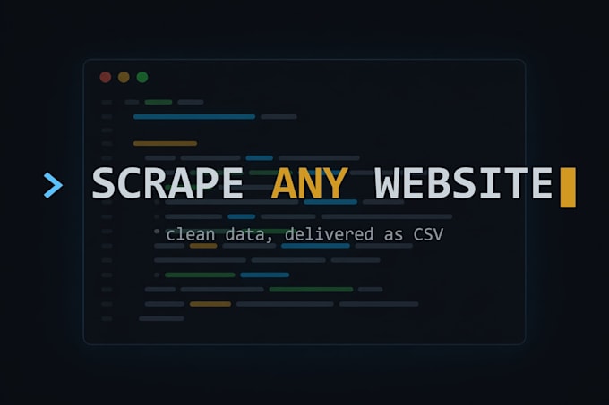 build a python web scraper for any website