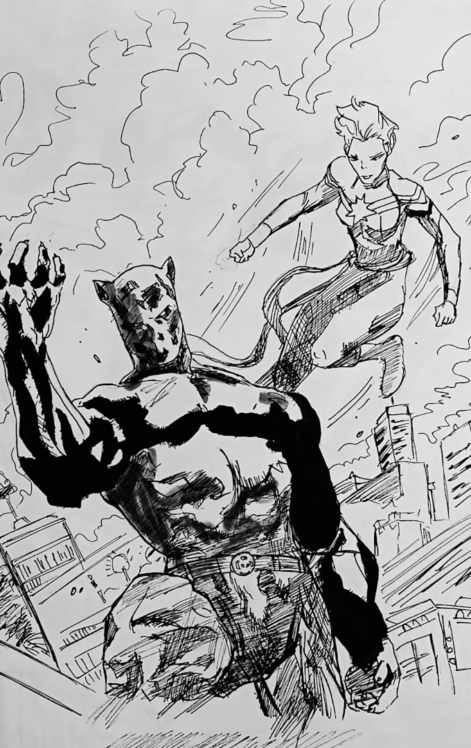 draw manga style comic covers and posters