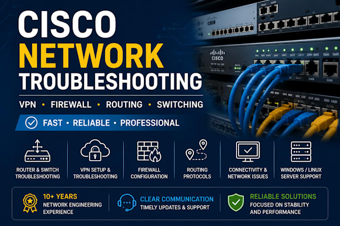 troubleshoot cisco networks VPN firewall and routing