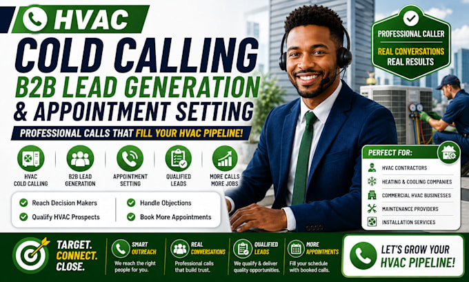 hvac cold calling, b2b cold calling, hvac lead generation, appointment setting
