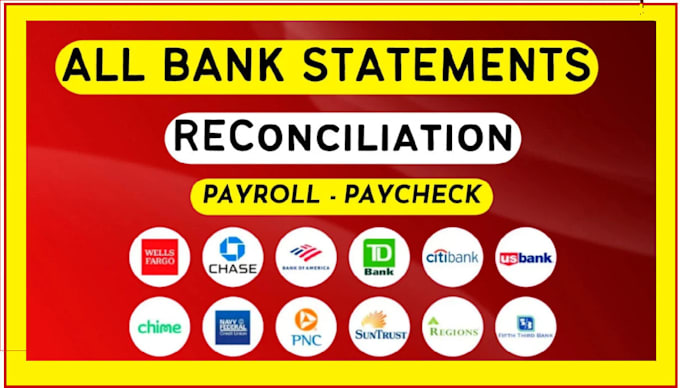 reconcile bank statement PDF to editable format