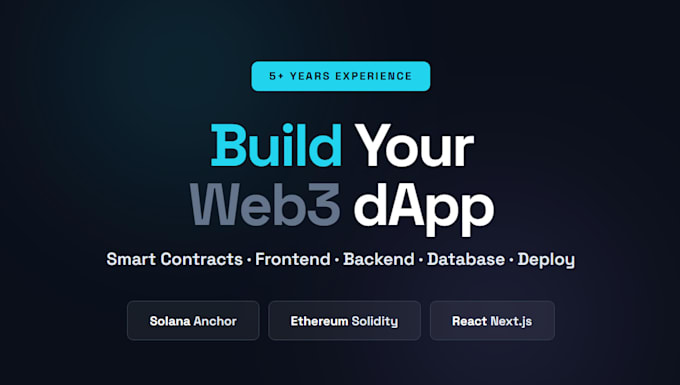 build web3 dapp with smart contract on any chain