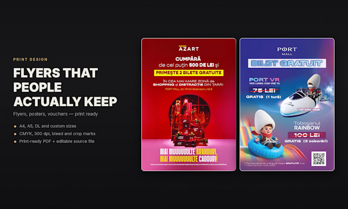 design flyers, posters and print materials