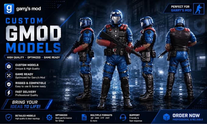 ceate custom sfm models, gmod playermodels and tf2 models