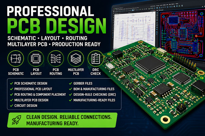 do professional pcb design, pcb layout and pcb schematic