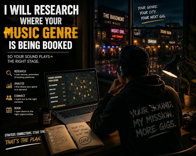 research where your music genre is being booked