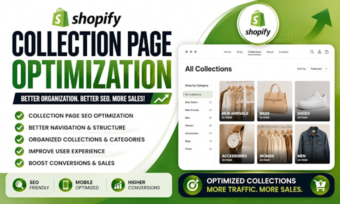 optimize shopify collection pages for SEO, navigation and conversions