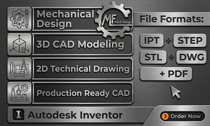 create a professional mechanical 3d cad model