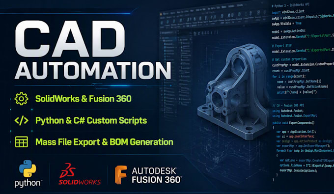 custom python scripts to automate solidworks and fusion 360