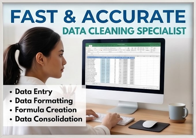 do accurate data entry, copy paste, and excel data cleaning