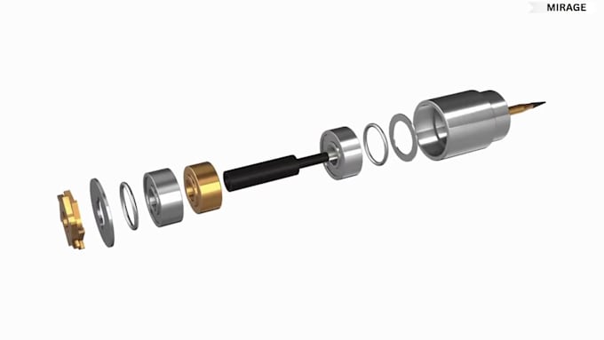 create 3d exploded view animation for mechanical and commercial product assembly