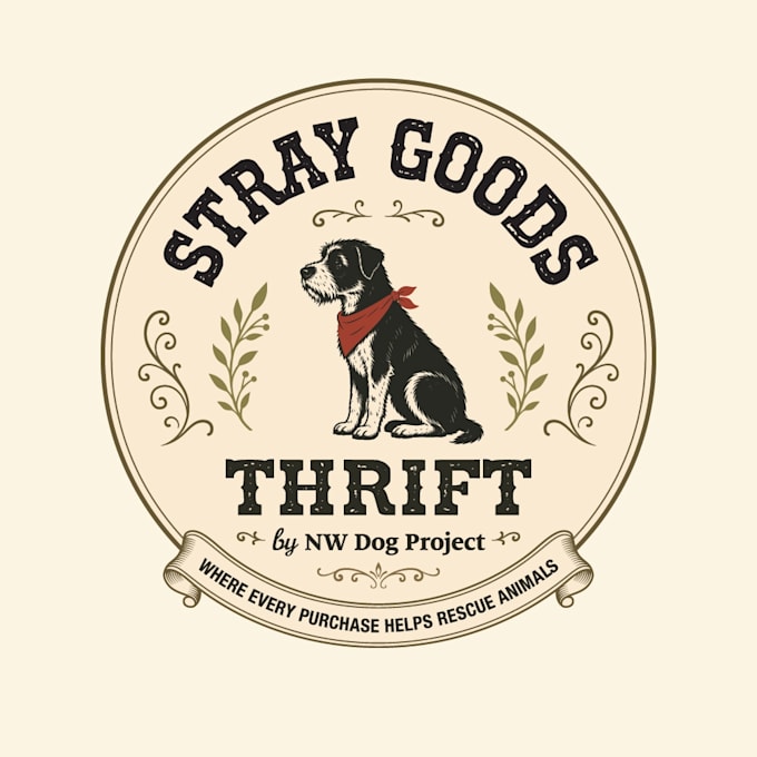 draw custom wonderful dog logo design