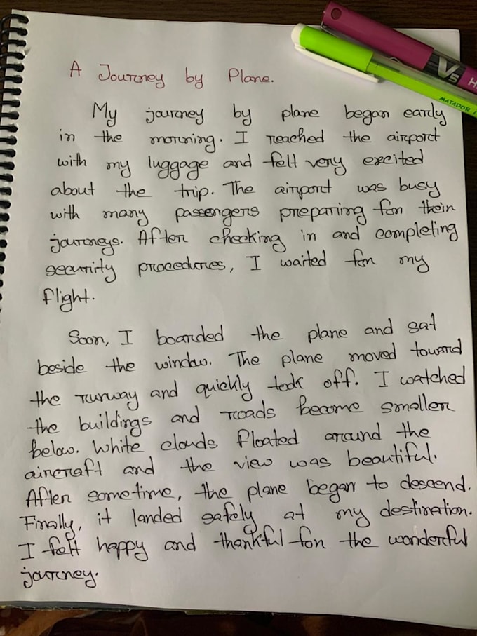 write anything with my neat and beautiful handwriting