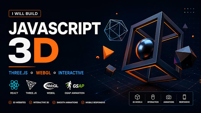 build javascript 3d website, javascript 3d website with threejs webgl