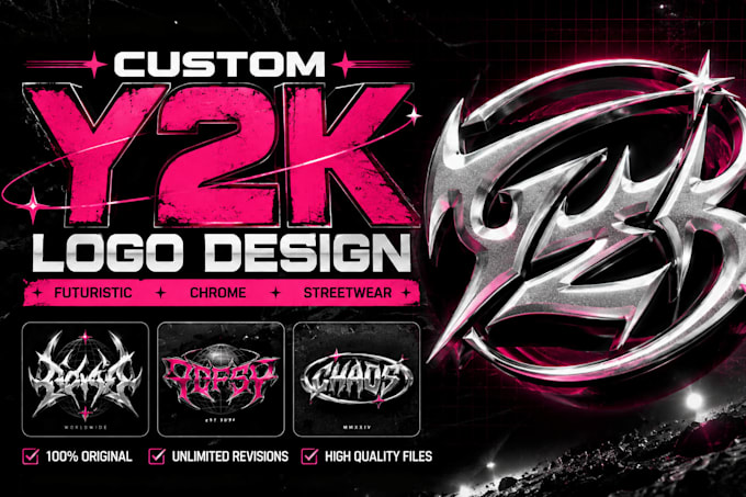 design a custom y2k streetwear logo