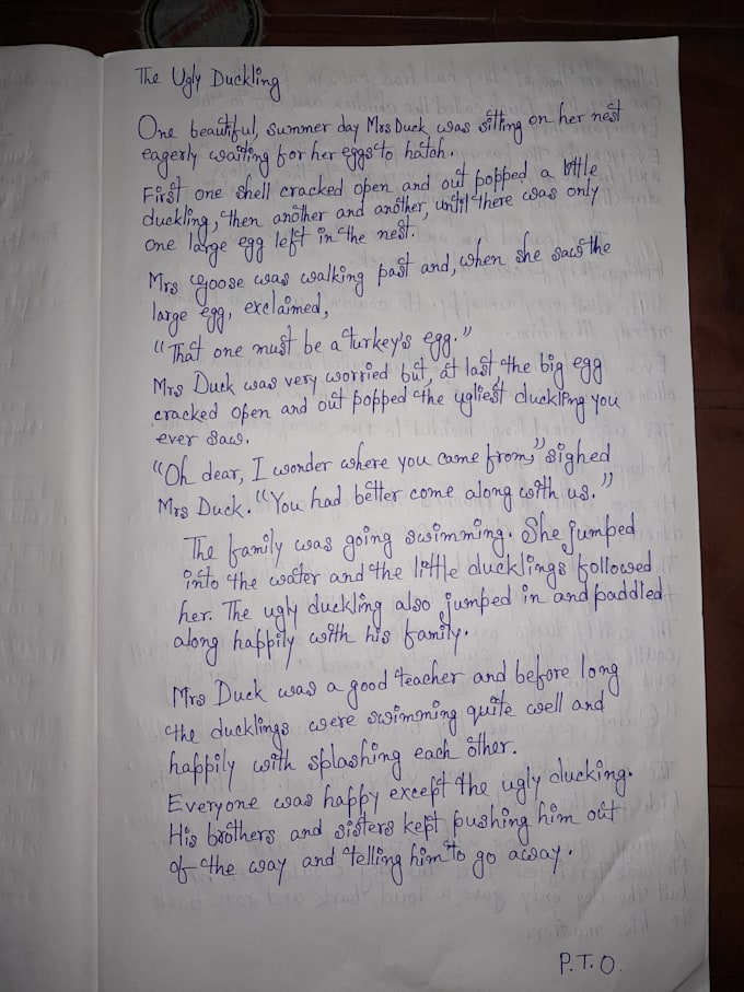 do handwriting for you