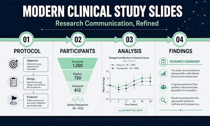 modernize clinical study powerpoint slides for research communication