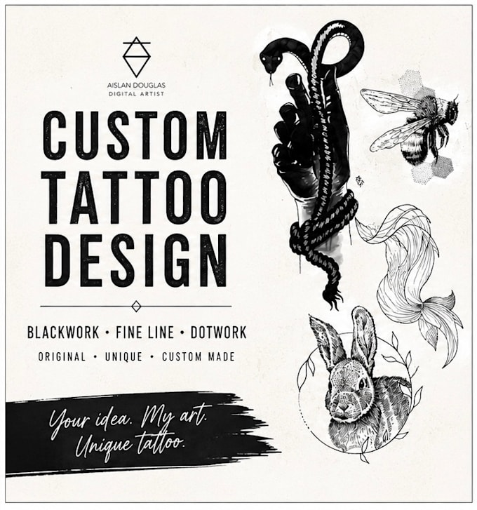 create a custom tattoo design in blackwork