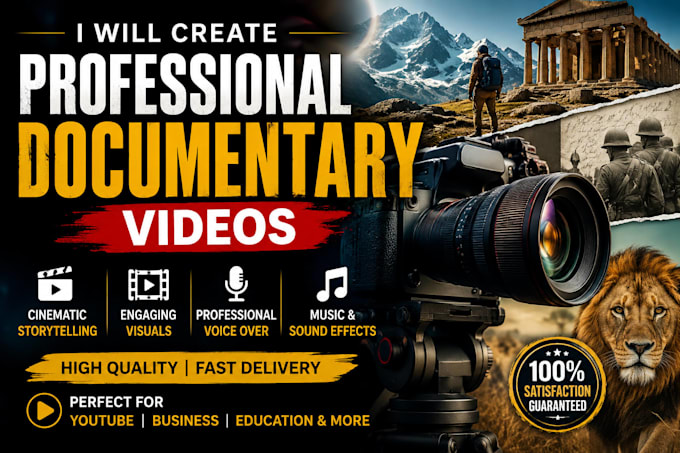 do documentary youtube videos for you