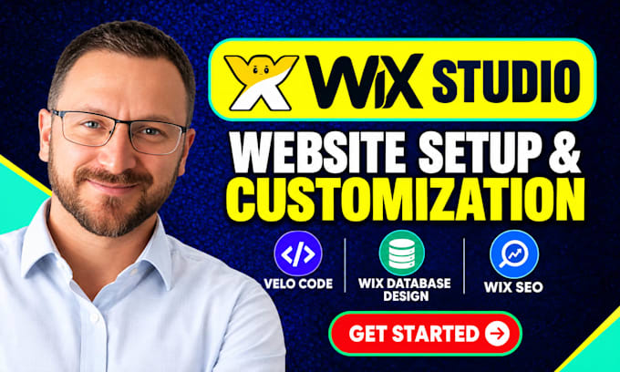 setup and custom wix studio website, velo code, wix database design and wix seo