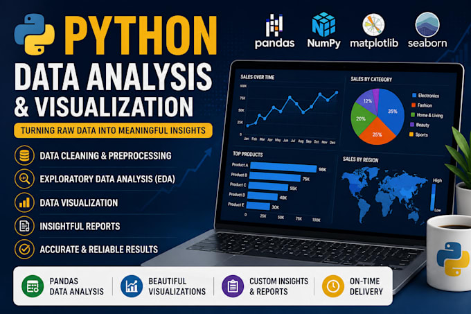 do python data analysis, data cleaning and visualization