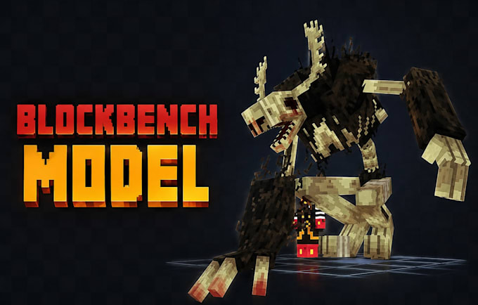 create custom minecraft blockbench 3d model, animation and textures