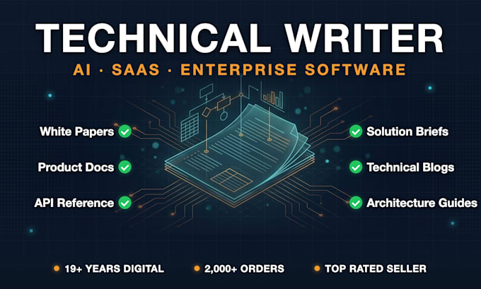 be your technical writer for ai, saas and enterprise software