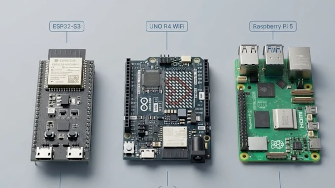 develop arduino esp32 iot, embedded systems, raspberry pi and pcb