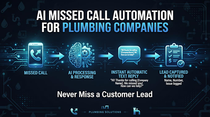 build ai missed call automation for plumbing companies