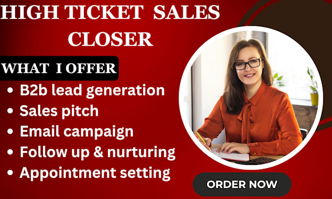 high ticket sales closer virtual assistant salesperson appointment setter